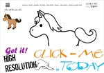 Example Coloring page Cute Horse foal - Color picture of Horse