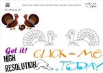 Example Coloring page Turkeys - Color picture of Turkeys