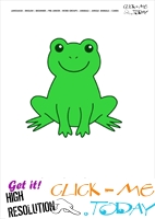 Jungle animal flashcard Little Frog - Printable card of Frog