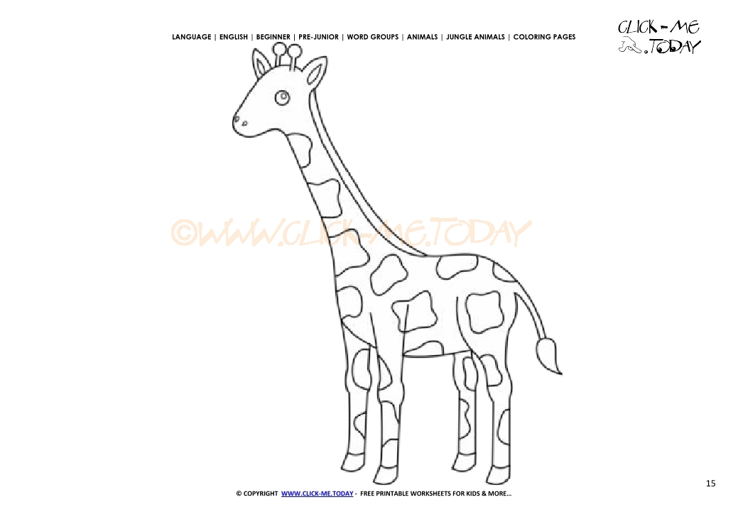 Coloring page Giraffe - Color picture of Giraffe