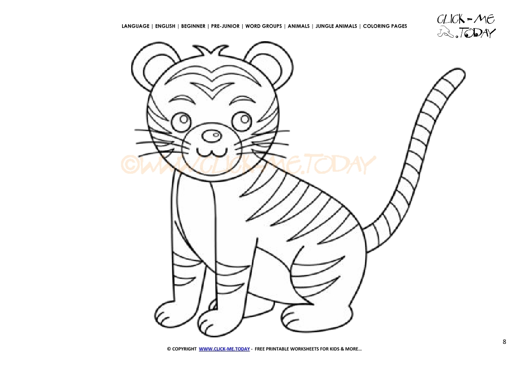 Coloring page Tiger - Color picture of Tiger