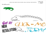 Example coloring page Crocodile -  Color picture of Crocodile