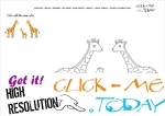 Example coloring page Giraffes -  Color picture of Giraffes