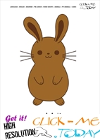 Printable Pet Animal Rabbit wall card -  Rabbit flashcard