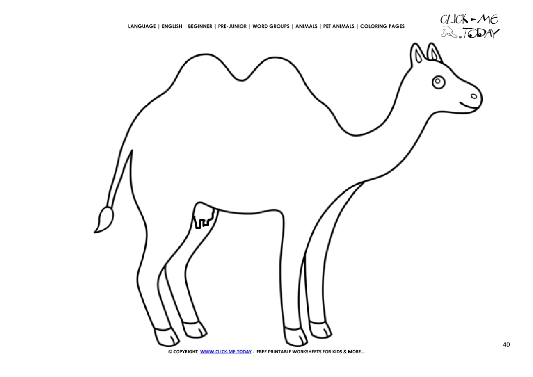 Coloring page Camel Cow - Color picture of Camel