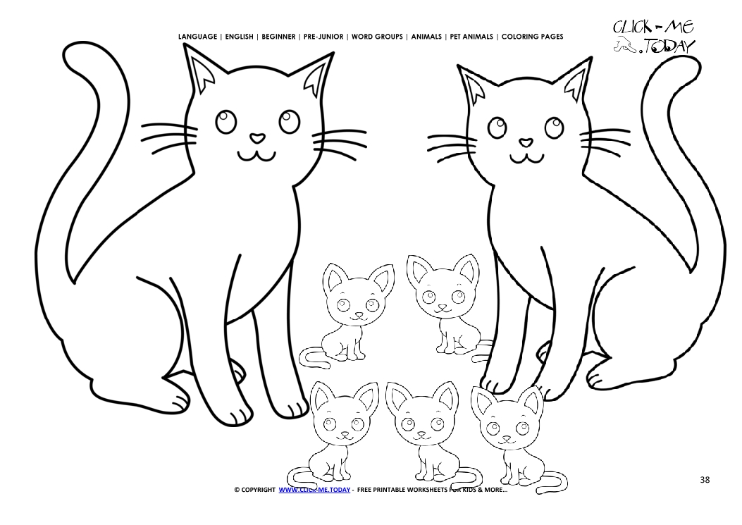 Coloring Page Cats