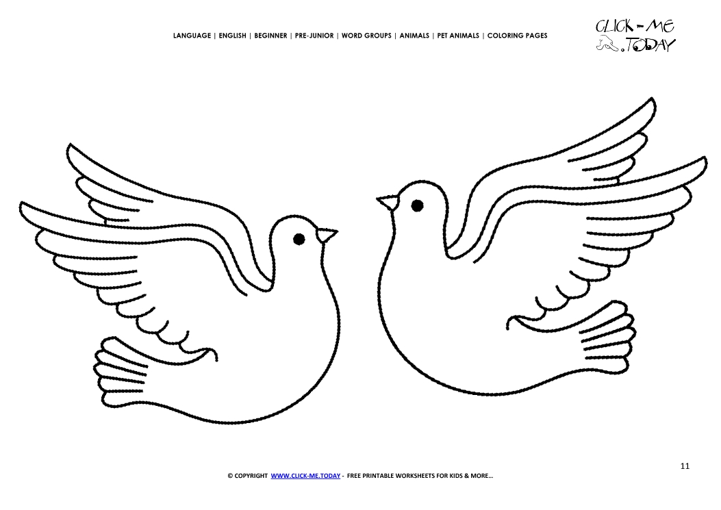 Snudurvaselin: Dove Coloring Coloring Pages
