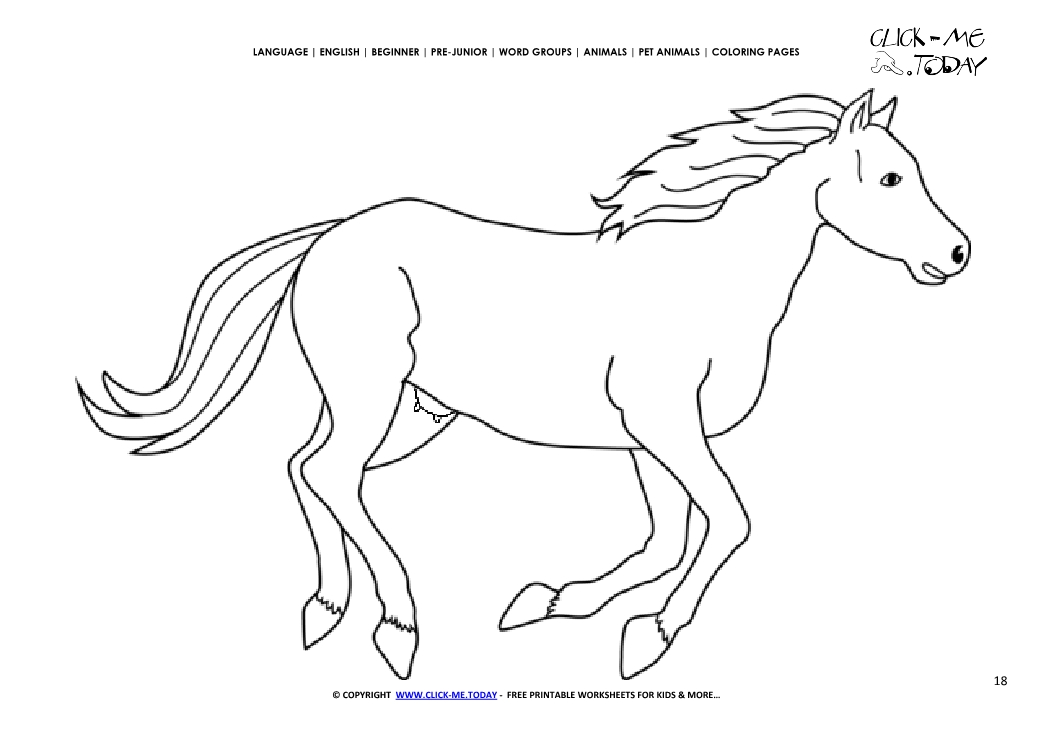 Coloring page Horse Mare - Color picture of Mare