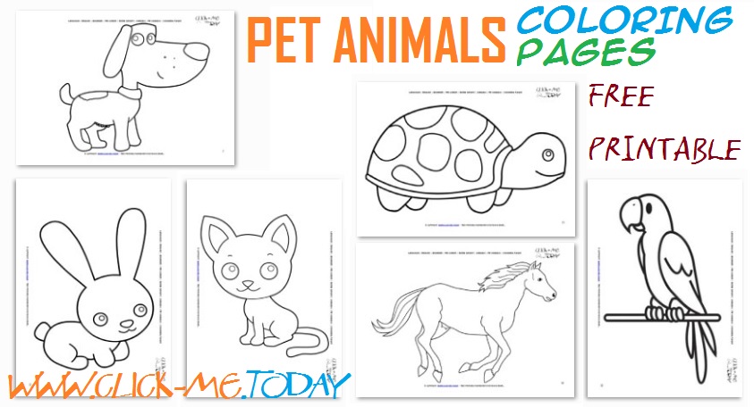 Free Printable Pet Animals Coloring pages Free Printable Pet Animals Coloring pages