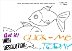 Coloring page Fish - Color picture of two Fish