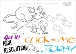 Coloring page Mice - Color picture of Mice Family