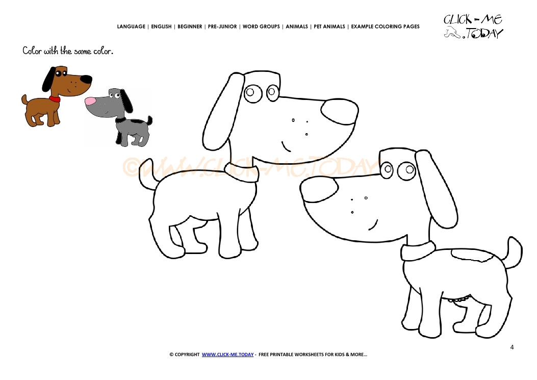 Example coloring page Dogs - Color Dogs picture