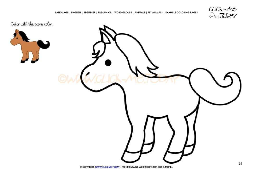 Example coloring page Foal - Color  Foal  picture