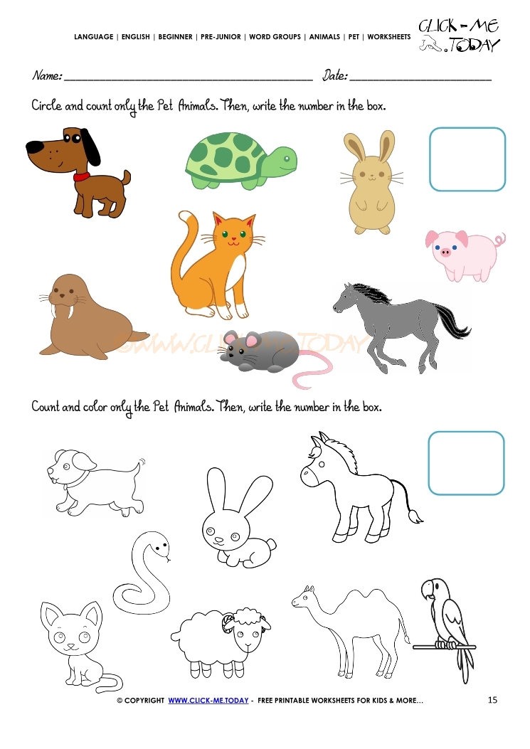 45 worksheet for junior kindergarten