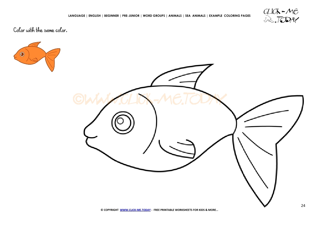 Example coloring page Fish - Color picture of Fish