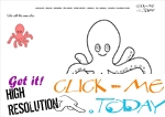 Example coloring page Octopus - Color picture of Octopus