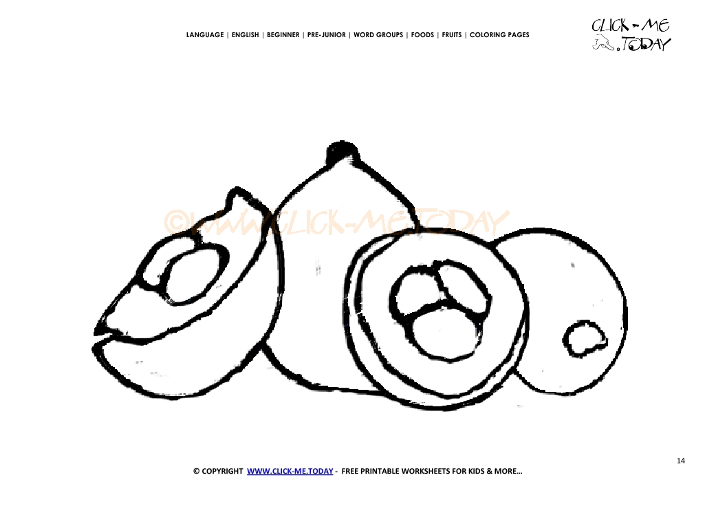 Loquat coloring page - Free printable Loquat cut out template