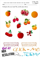 Fruits Worksheet 64 - Count red fruits worksheet