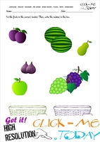 Fruits Worksheet 70 - Green fruits worksheet