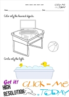 Free printable Heavy - Light Activity sheets & Worksheets 8