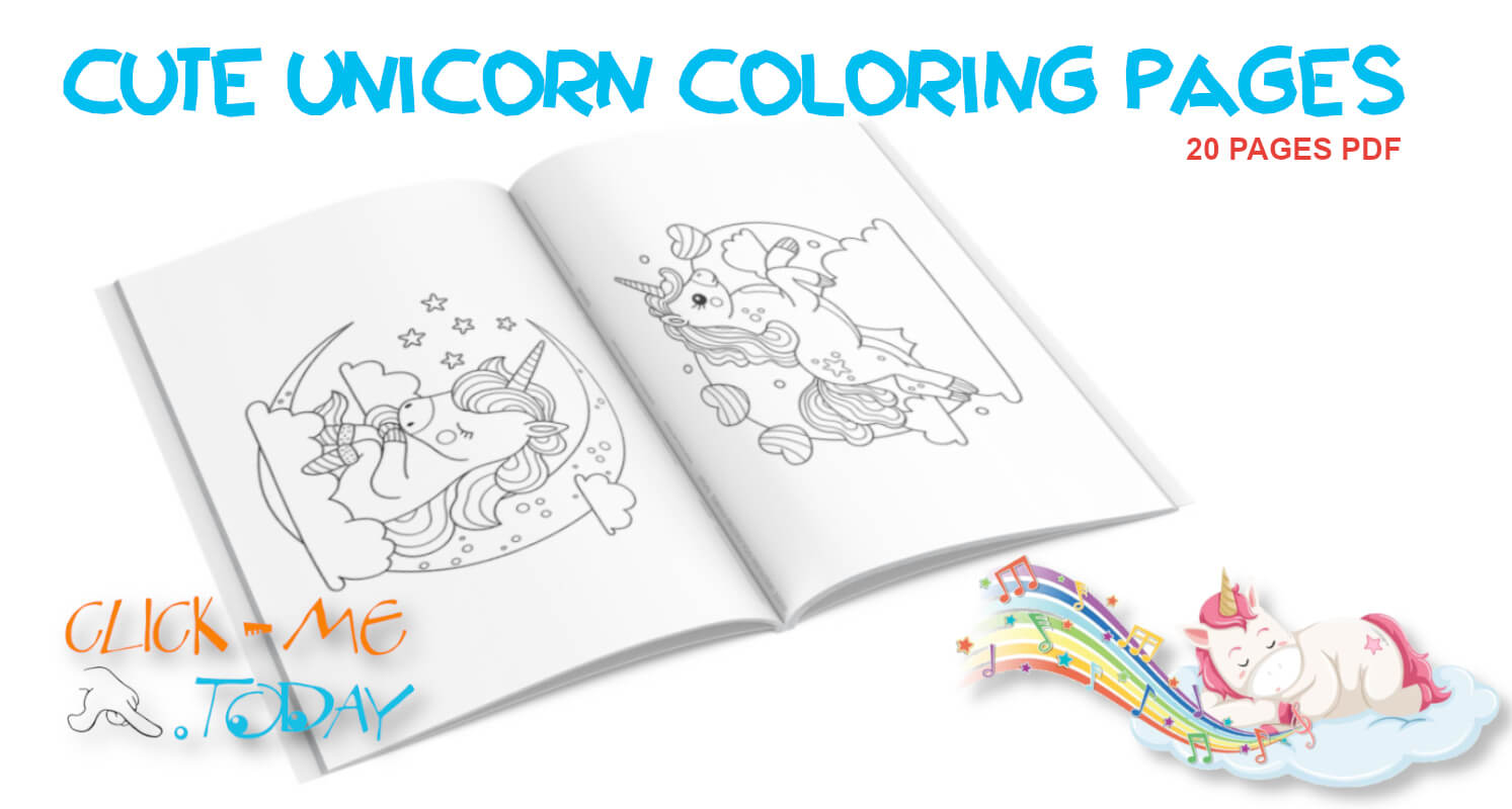 Free Printable Cute Unicorn Coloring Pages PDF